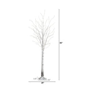 A tall artificial bare tree with a light gray trunk and branching limbs, shown on a white background with dimension labels indicating 84 inches height, 29 inches width, 10 inches base width, and 3.5 inches trunk depth.