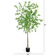 Nearly Natural 8 Foot Decorative Artificial Green Maple Tree for Indoor Home Decor