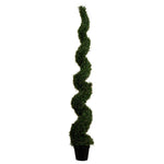 Artificial Rosemary Spiral Topiary Tree, UV-Resistant Greenery