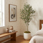 Nearly Natural 7-foot artificial airy olive tree with green foliage