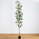 Nearly Natural 9' Artificial Olive Tree with Realistic Trunk and Green Foliage