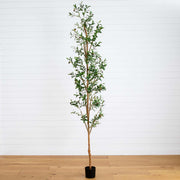 Nearly Natural 9' Artificial Olive Tree with Realistic Trunk and Green Foliage