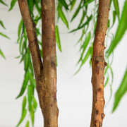 Nearly Natural Artificial Willow Tree with Real Touch Green Leaves, 9'