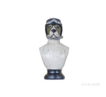 Dog Sculpture Bust - Handmade Resin Aviator - 19.5 Inch Decorative Piece By Old Modern Handicrafts