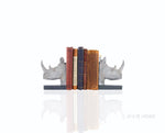 Rhino Head Bookend Set of 2 – 8 Inch Height – Rustic Resin Decorative Book Holders By Old Modern Handicrafts