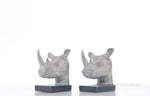 Anne Home Rhino Head Bookend – 8 Inch Height – Set of 2 Decorative Accents