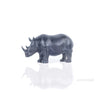 Resin Rhino Sculpture - Black With Bronze Touches - 7 Inch Home Accent
