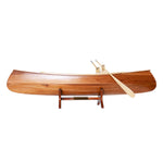 Peterborough Canoe Model 23.5" - Handcrafted Wood - Maritime Display By Old Modern Handicrafts