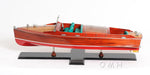 Chris Craft Runabout Model Ship 9" H – Handcrafted Wood and Chrome Details By Old Modern Handicrafts