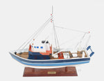 Handcrafted La Confiance Boat Model – French Shrimp Catcher Replica – 21 Inch