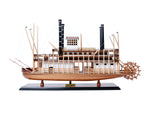 Old Modern Handicrafts King Mississippi Steam Ship Model – 30"x7"x17", 4-Deck Paddle Steamboat Replica