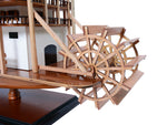 King of the Mississippi Ship Model – Classic Steamboat with Metal Railings and Smokestacks
