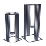 Sagebrook Home 17632 Metal, 20/26" Open Lanterns, Set of 2 Black