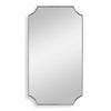 Uttermost Lennox Nickel Scalloped Corner Rectangular Wall Mirror