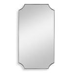 Uttermost Lennox Nickel Scalloped Corner Wall Mirror – 22"x40" Rectangular Accent
