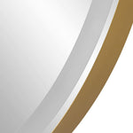 Brass Frame Round Wall Mirror with Adjustable Brightness