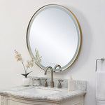 Modern Round Lighted Mirror for Bathroom or Bedroom