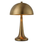 Uttermost 30413-1 Dame Brass Table Lamp with Modern Spherical Shade in Antique Finish