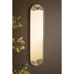 Kalalou Tall Rustic Framed Mirror With Leaf Detail Silver Distressed 36"H