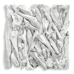 Uttermost Rio Coastal Wood Wall Decor – Whitewashed Teak Branch Design, 24 x 24 inches