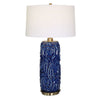 Uttermost Zade Distressed Blue Ceramic Lamp