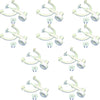 Pattern of white medical equipment on a white background