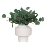 Artificial Eucalyptus Arrangement Gloss White Vase Table Decor 16" H by Uttermost
