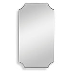 Uttermost Lennox Black Scalloped Corner Wall Mirror – 22"x40" Rectangular Accent