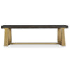 Uttermost 22989 Voyage Brass And Wood Bench Contemporary Acacia Seating