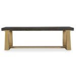 Uttermost 22989 Voyage Brass And Wood Bench Contemporary Acacia Seating