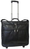 Amerileather Rolling Garment Bag – Leather Suit Carrier with Fold-Out Design