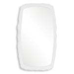 Uttermost Marbella Organic Shaped Mirror with a Sleek Matte White Coastal Finish