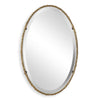 Uttermost Twisted Branch Oval Wall Mirror Floating Bevel with Antiqued Gold Frame