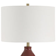 Burgundy Ceramic Table Lamp – Gourd Profile – 30.5