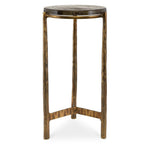 Uttermost Eternity Brass Accent Table with Glass Top 23"