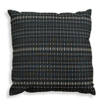Uttermost Esti Outdoor Pillow-Onyx Canvas with Gray, Taupe & Cream Geometric Stripes