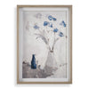 Uttermost Blue Flowers In Vase Contemporary Print Gray Washed Pine Frame