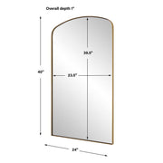Minimalist Brass Mirror – Stainless Steel Frame with Floating Glass