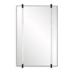 Uttermost Ladonna Rods Mirror – Matte Black Iron Frame with Acrylic Rods, 37.375"H , Indoor Use