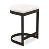 Uttermost Java Black Steel Taupe Gray Cushion Maude Outdoor Counter Stool