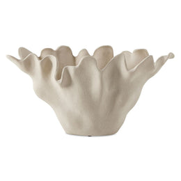Uttermost Sculptural Textured Ceramic Sand Dune Outdoor Bowl