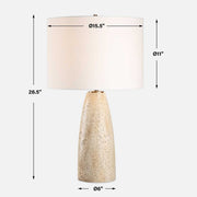 Uttermost 30507-1 Maury Travertine Table Lamp with Unfilled Stone Look