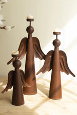 Set of 3 Rustic Iron Angel Candle Holders 19.5 in Decorative Accent Brand