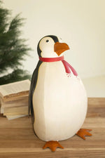 Painted Metal Penguin 19 in Metal Decorative Accent Sculpture Brand