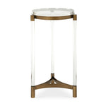 Contemporary Acrylic Accent Table Bronze Frame & Clear Legs 29" H by Uttermost