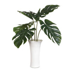 Artificial Monstera Arrangement White Ceramic Vase 36" H Table Decor by Uttermost