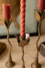 leaf candle holders