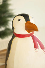 Painted Metal Penguin 19 in Indoor Sculptural Decor Figure Brand
