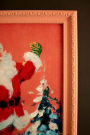 Kalalou Christmas Ice Skating Santa Framed Artwork Holiday Wall Decor Brand 6.5