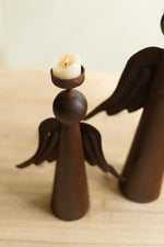 Set of Three Iron Angel Candle Holders 19.5 in Rustic Tabletop Accent Brand